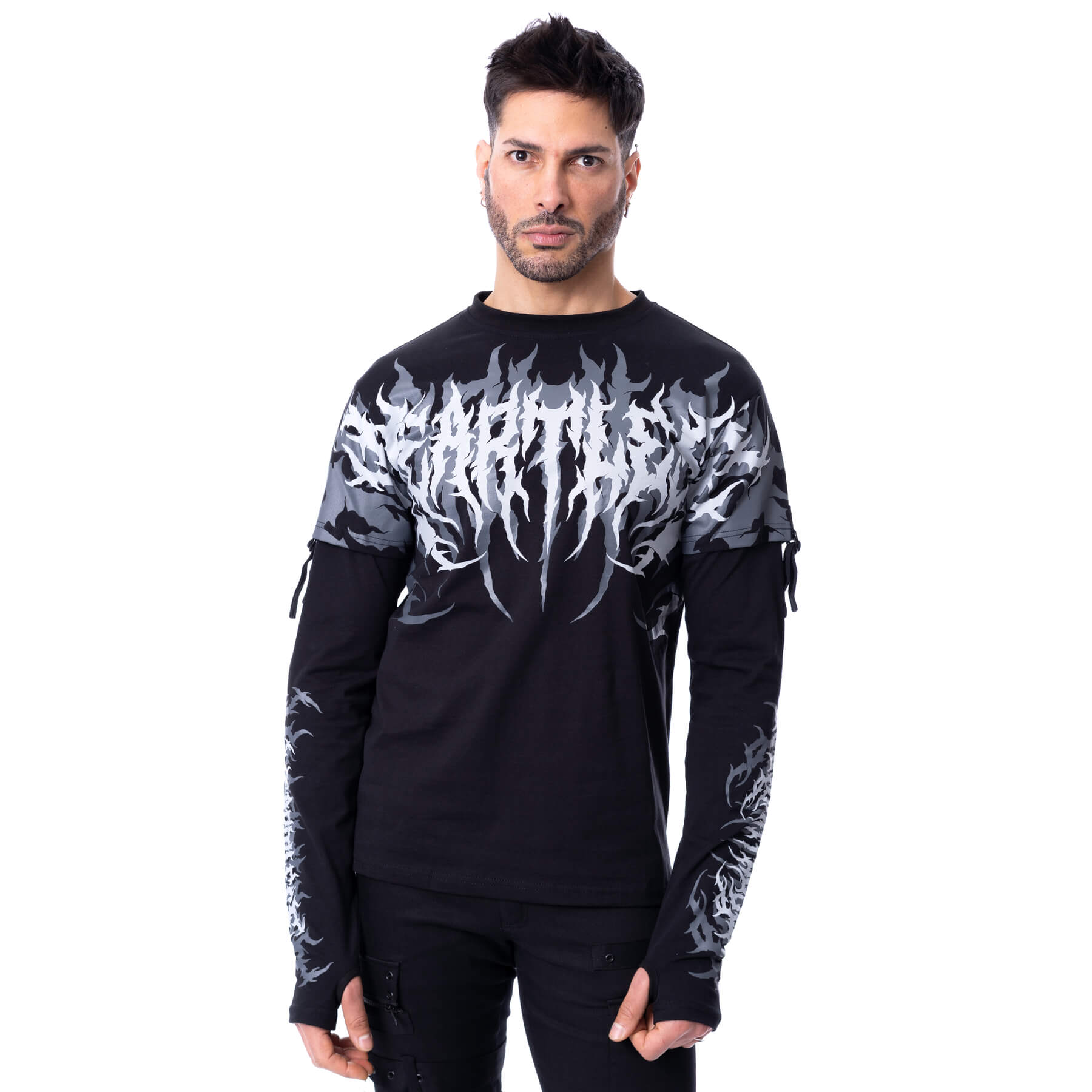 AKUMU TOP - BLACK/GREY