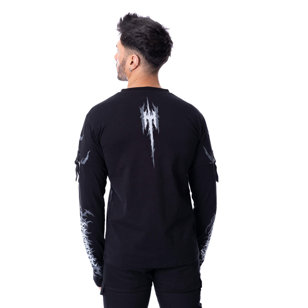 AKUMU TOP - BLACK/GREY