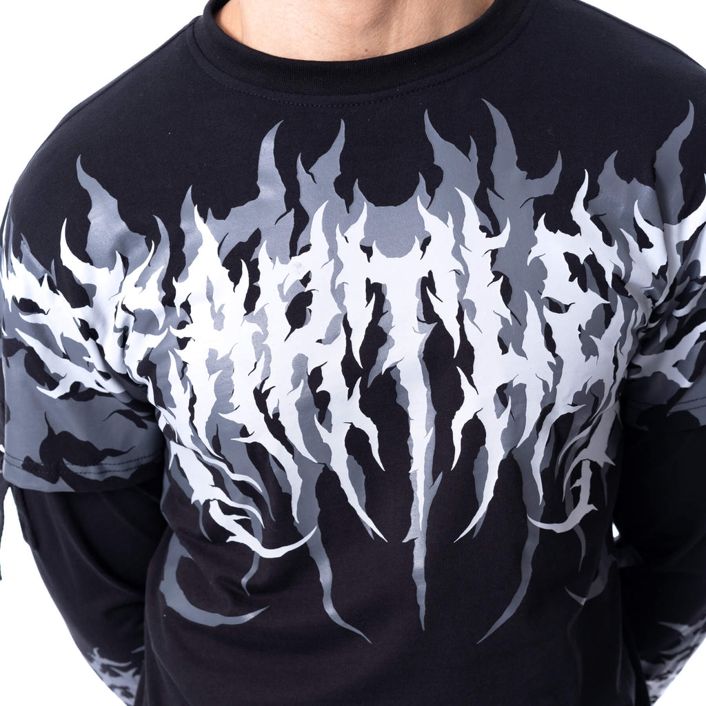 AKUMU TOP - BLACK/GREY