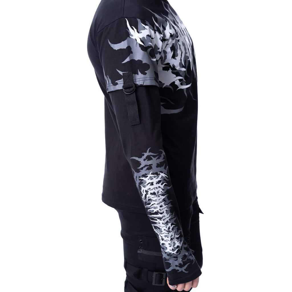 AKUMU TOP - BLACK/GREY