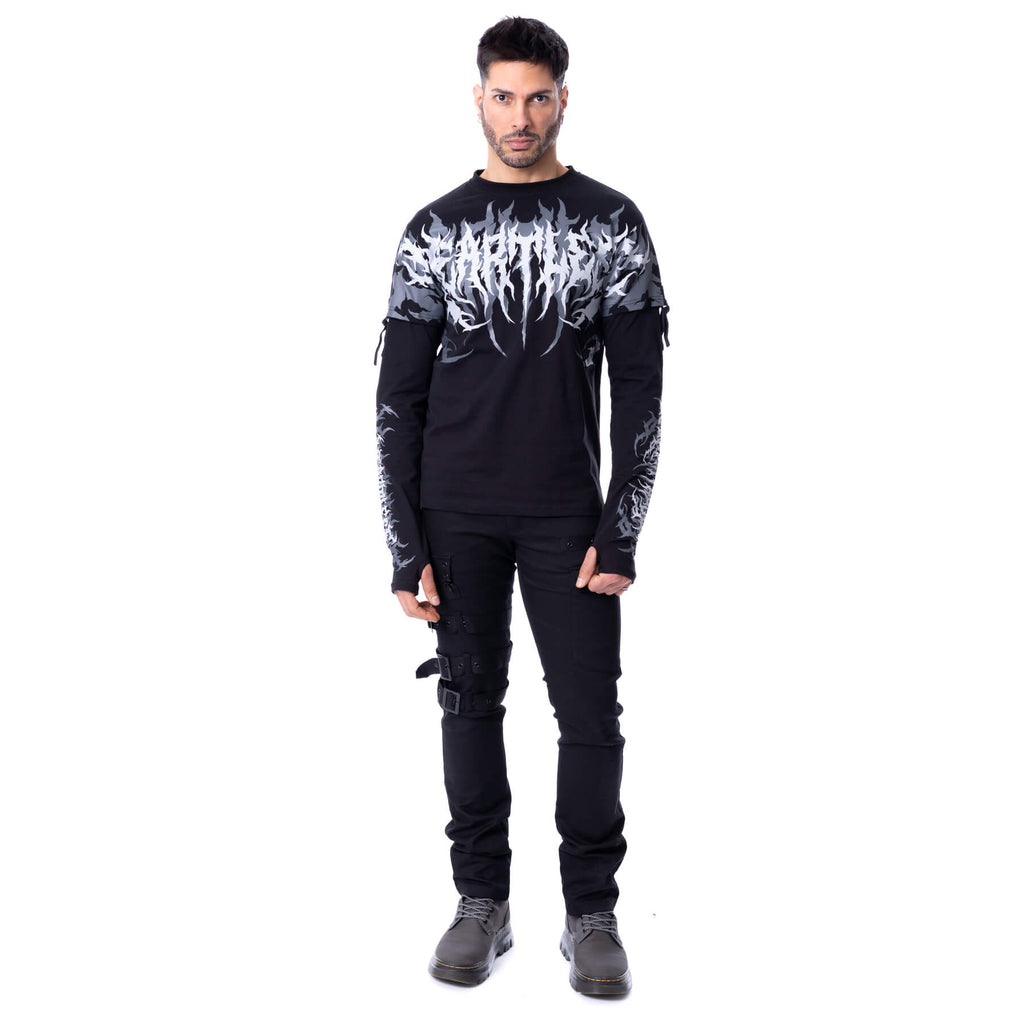 AKUMU TOP - BLACK/GREY