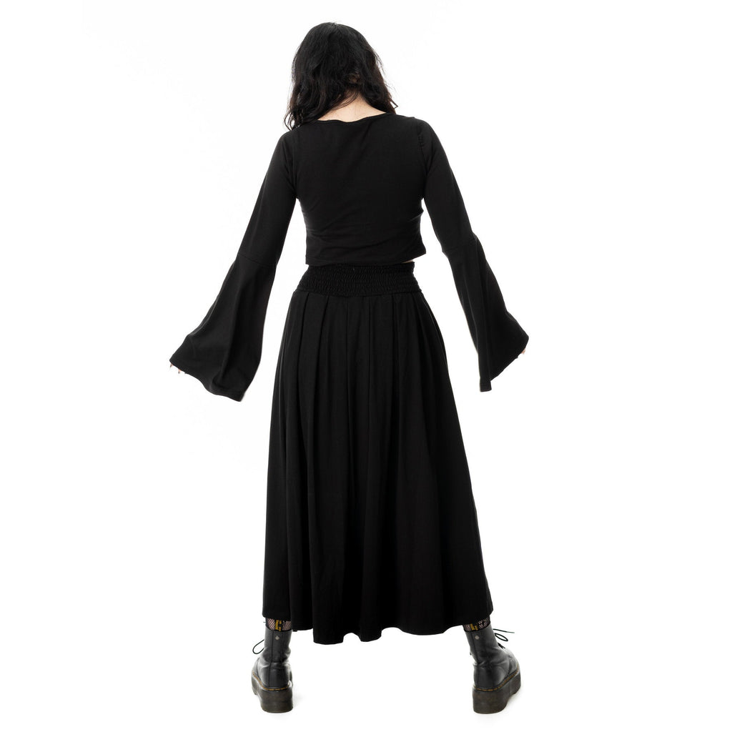 CATHEDRAL MAXI SKIRT - BLACK
