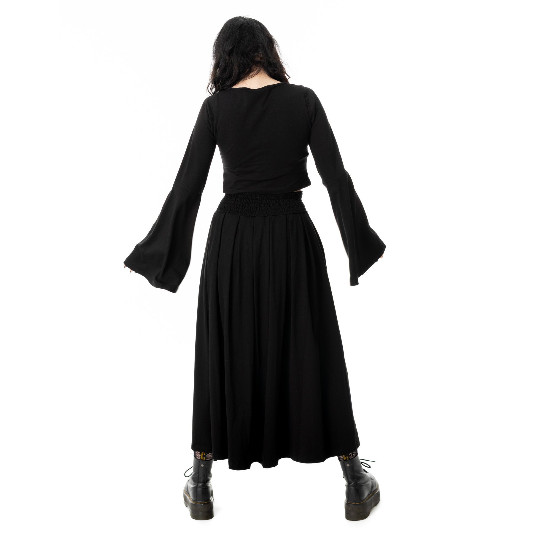 CATHEDRAL MAXI SKIRT - BLACK