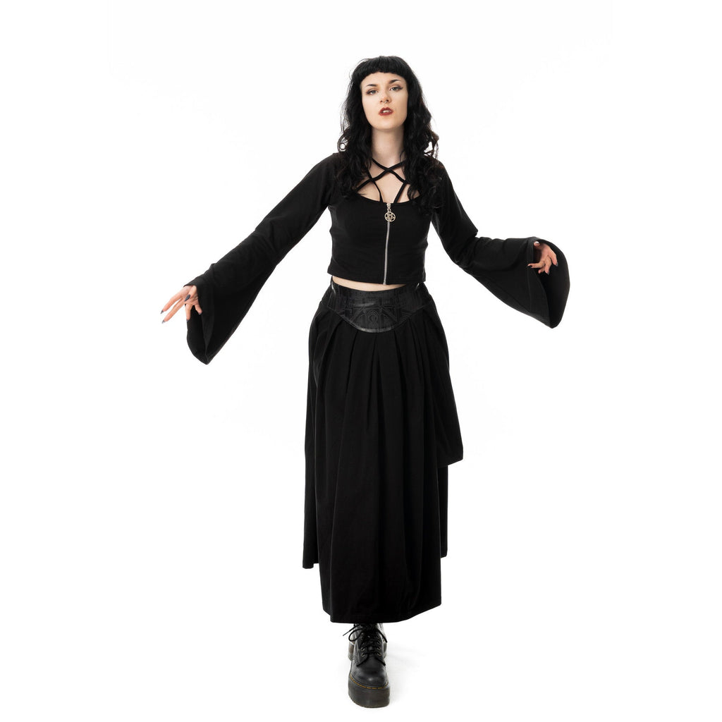 CATHEDRAL MAXI SKIRT - BLACK