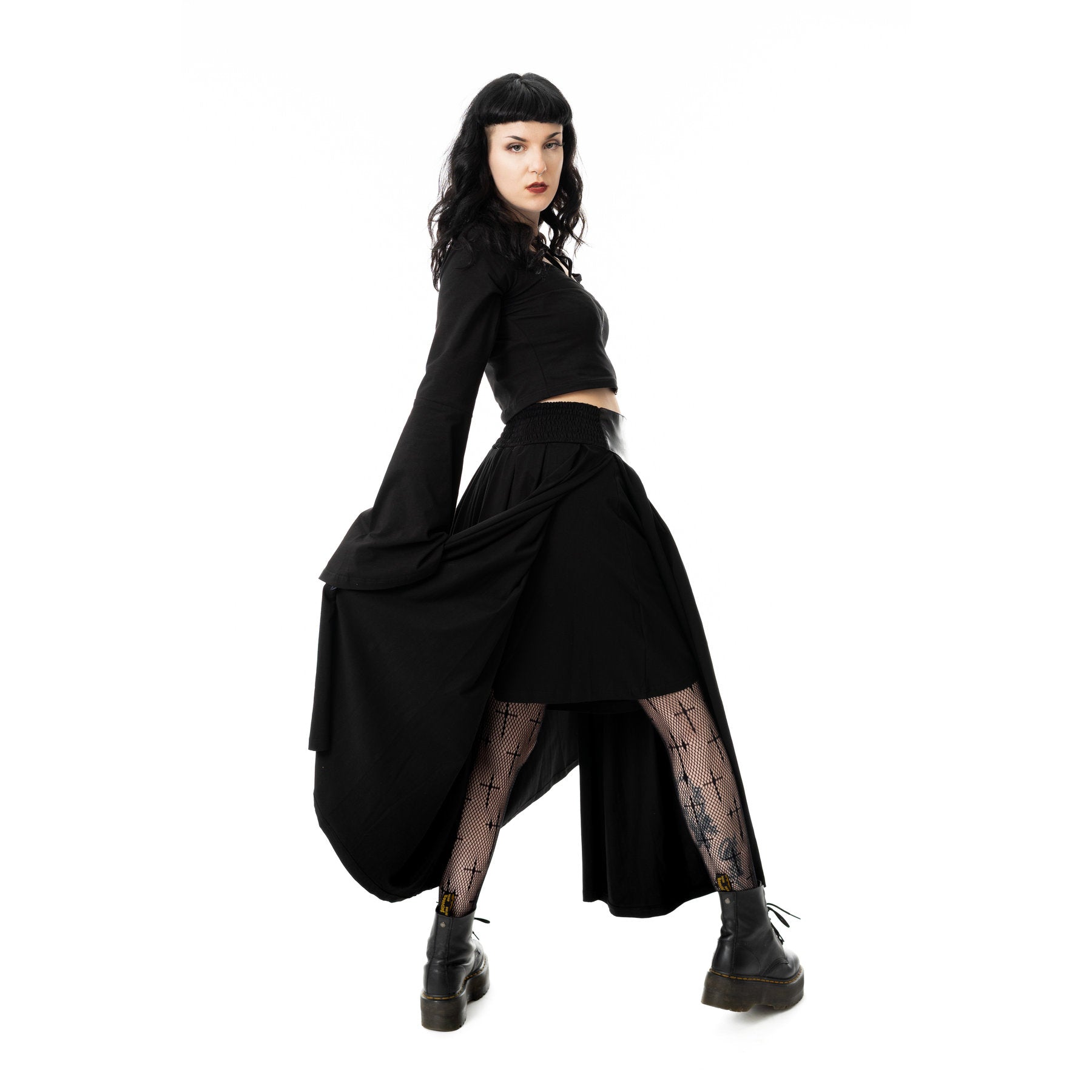 CATHEDRAL MAXI SKIRT - BLACK