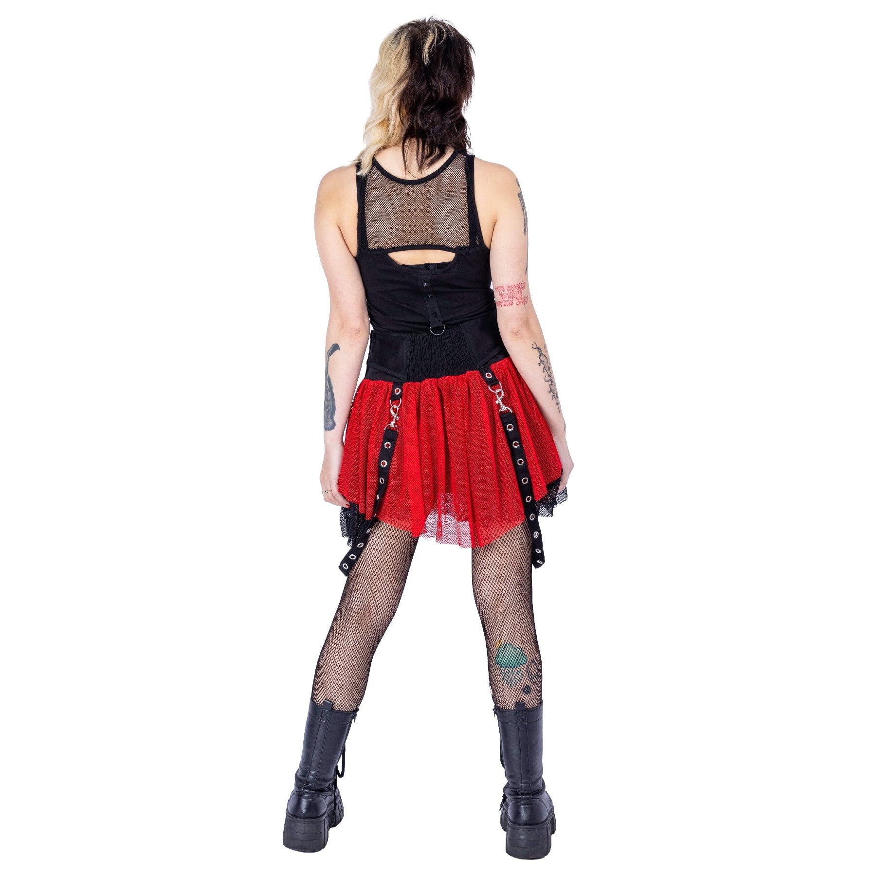 CYBELE SKIRT - BLACK/RED