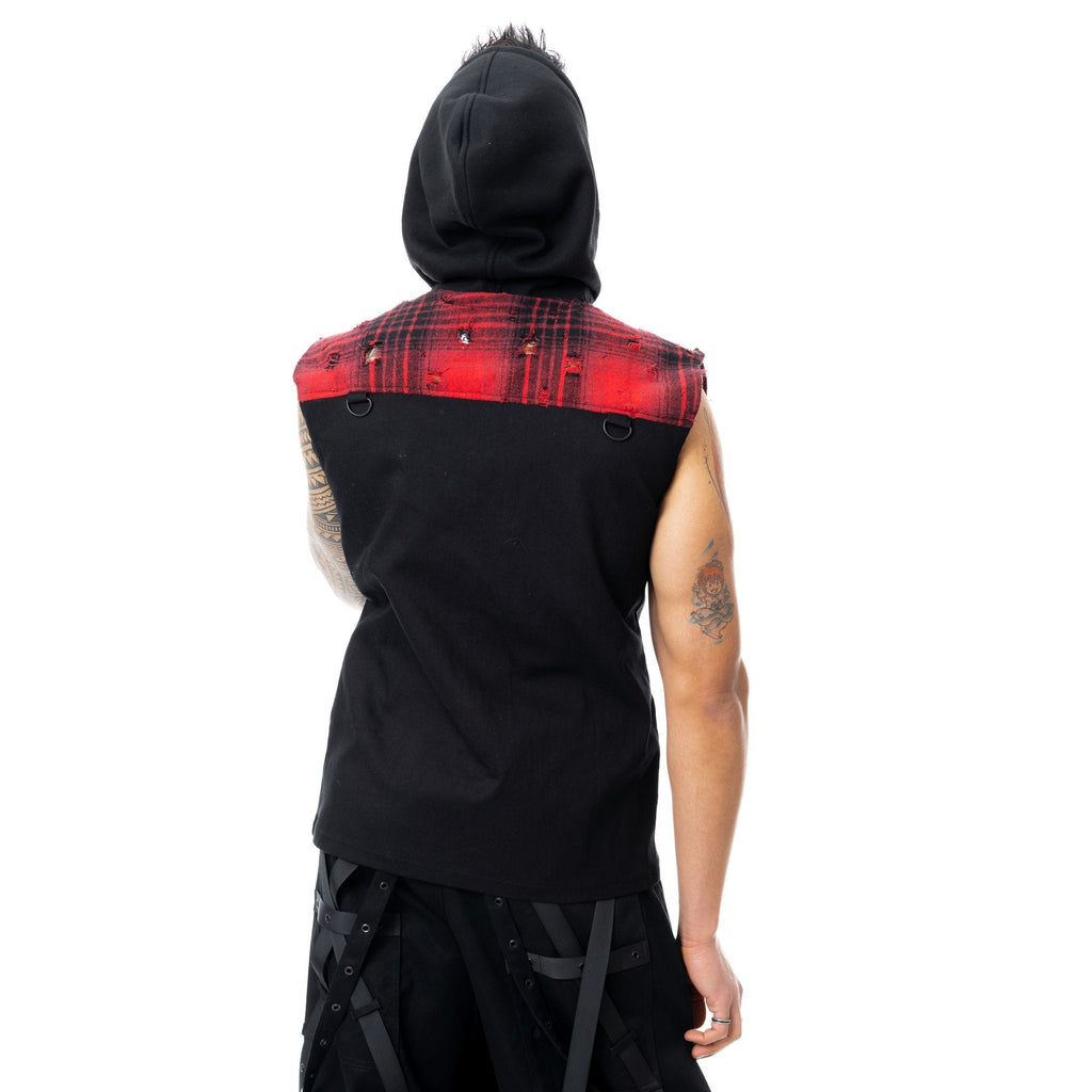 LUTHER VEST - BLACK/RED