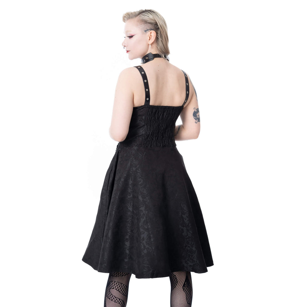 RAVENS ROSE DRESS - BLACK