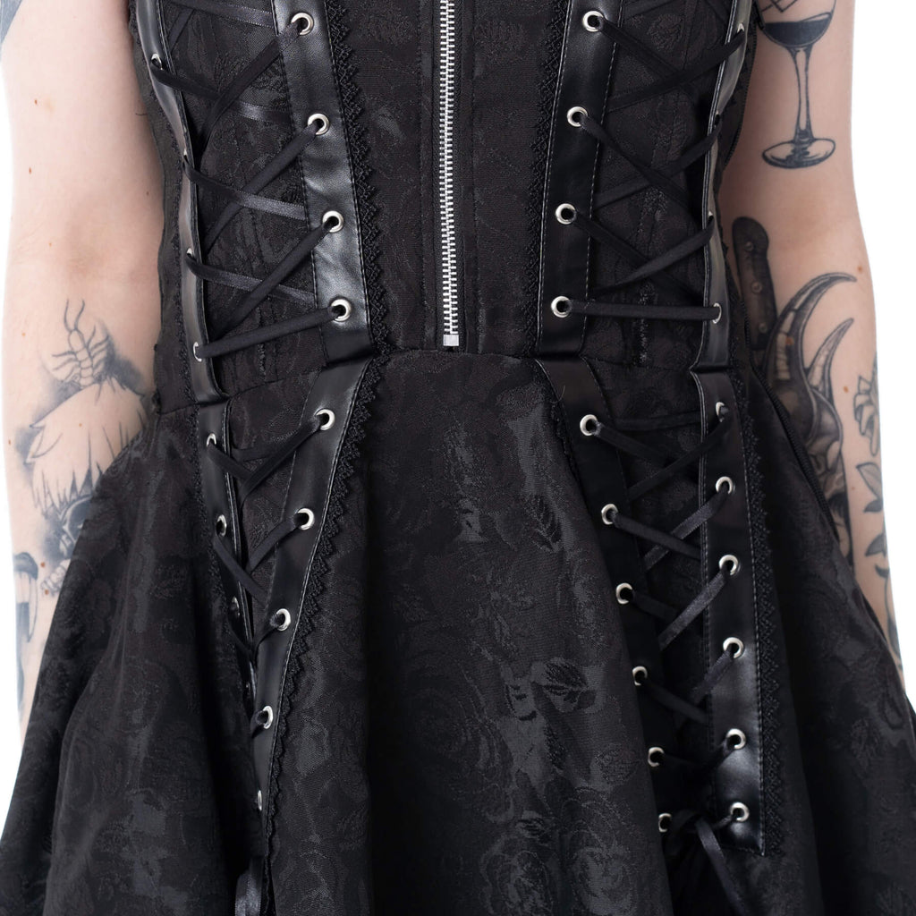 RAVENS ROSE DRESS - BLACK