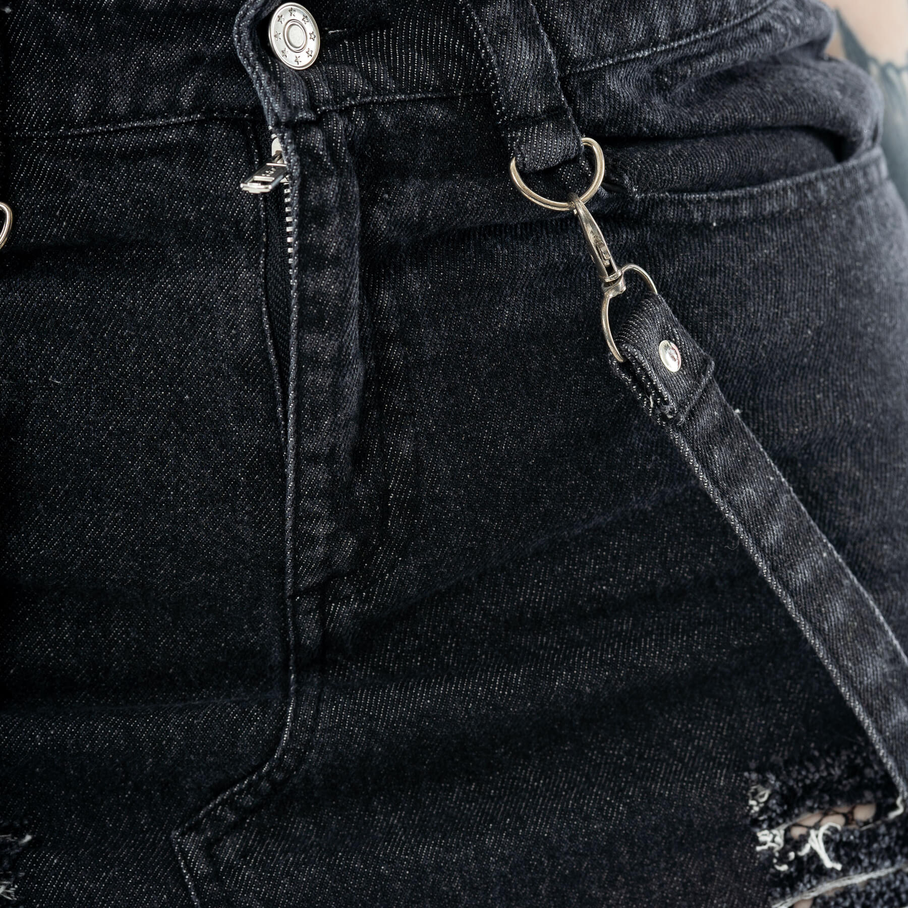RUNA SKIRT - BLACK STONEWASH