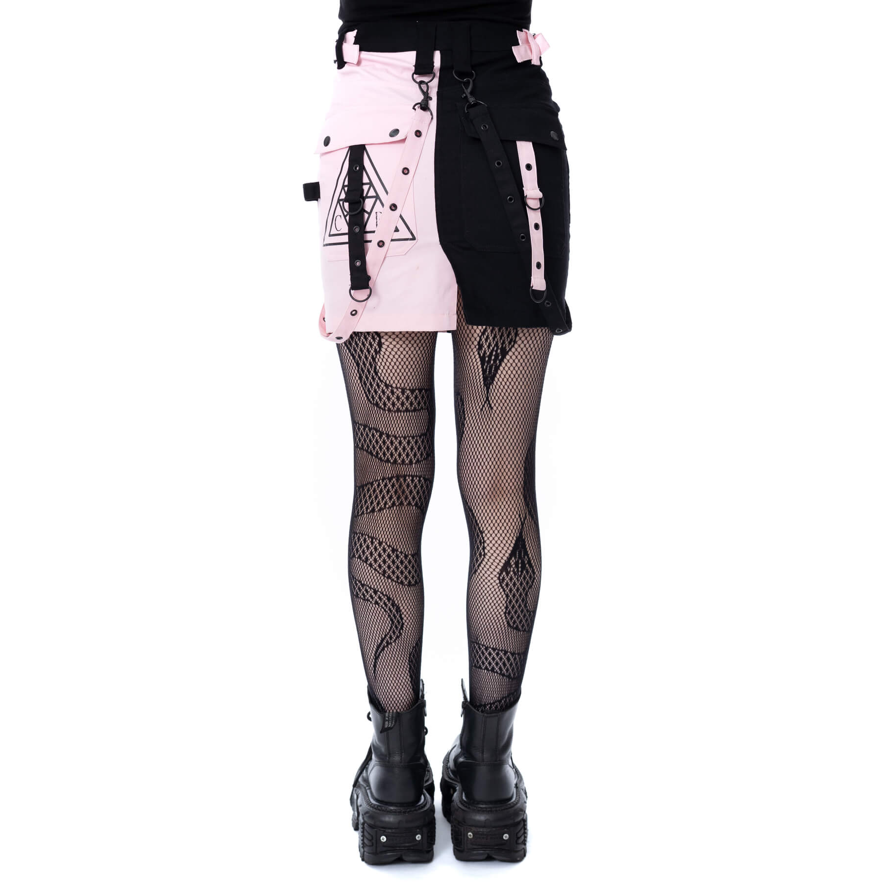 VEIL AND VOID SKIRT - BLACK/PINK